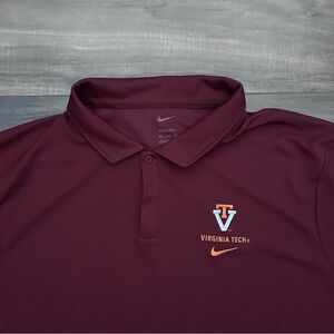Nike Virginia Tech Homies Football Dri-Fit Polo Mens Size 3XL Maroon VT